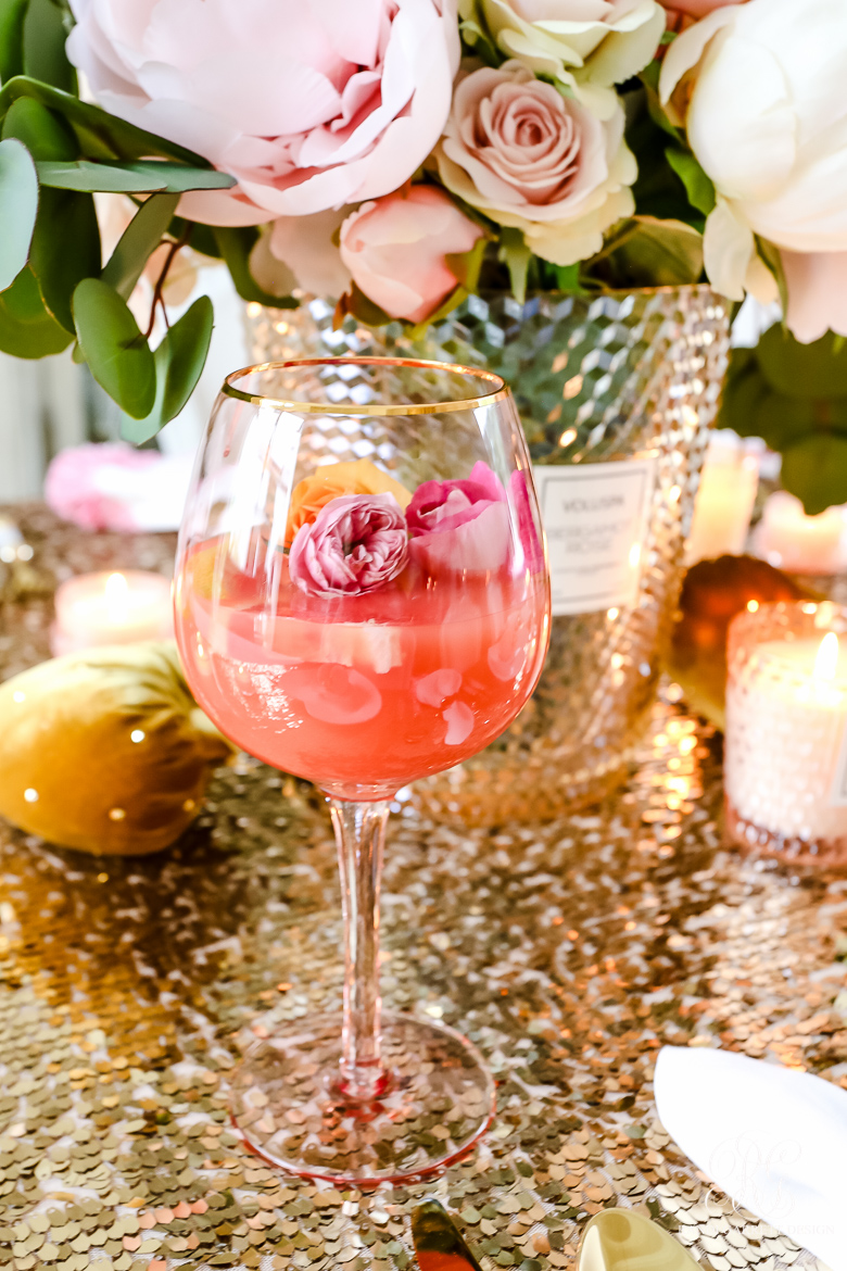 edible rose drink pretty valentine drink