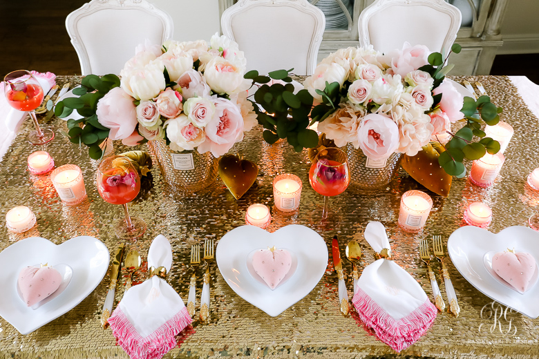 Chic Galentine's Day Table for Valentine's Day - Randi Garrett Design