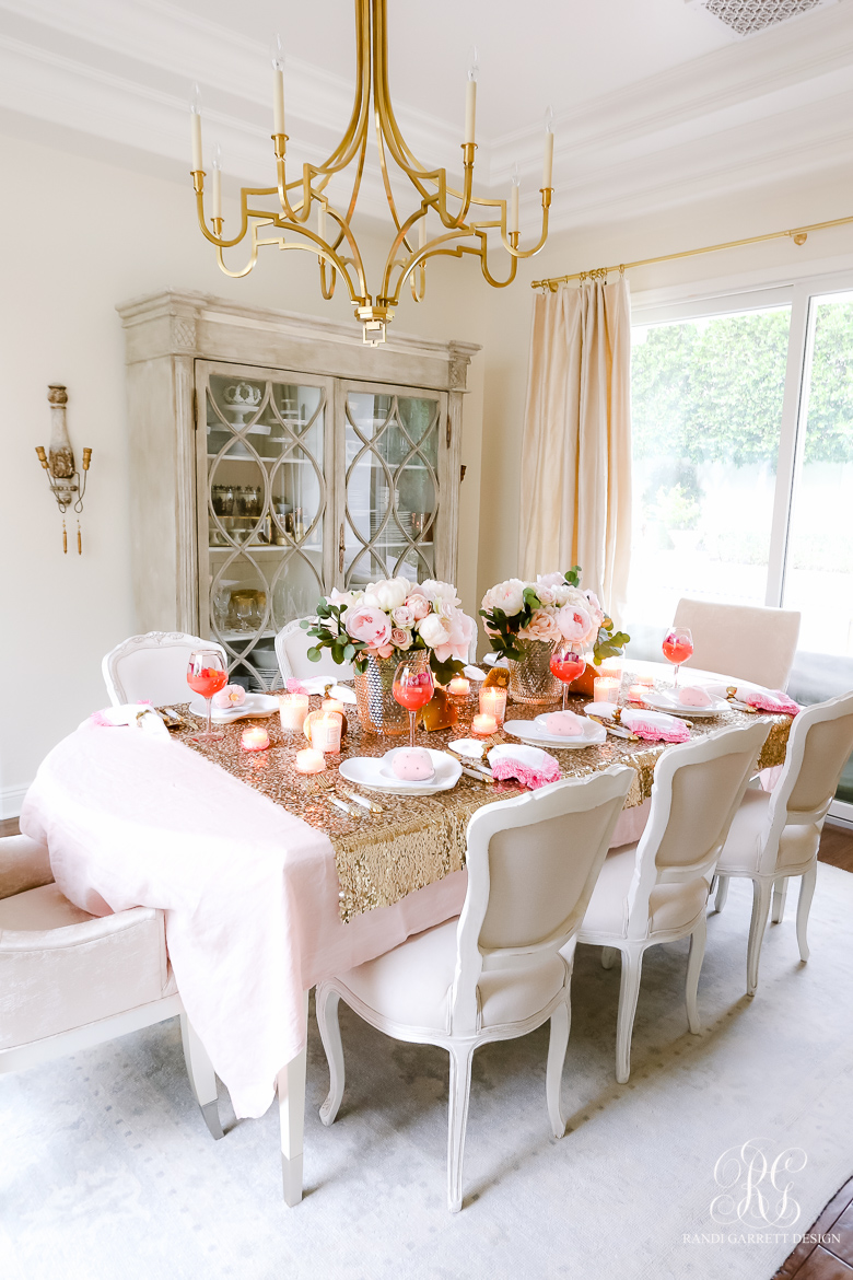 Chic Galentine's Day Table for Valentine's Day - Randi Garrett Design