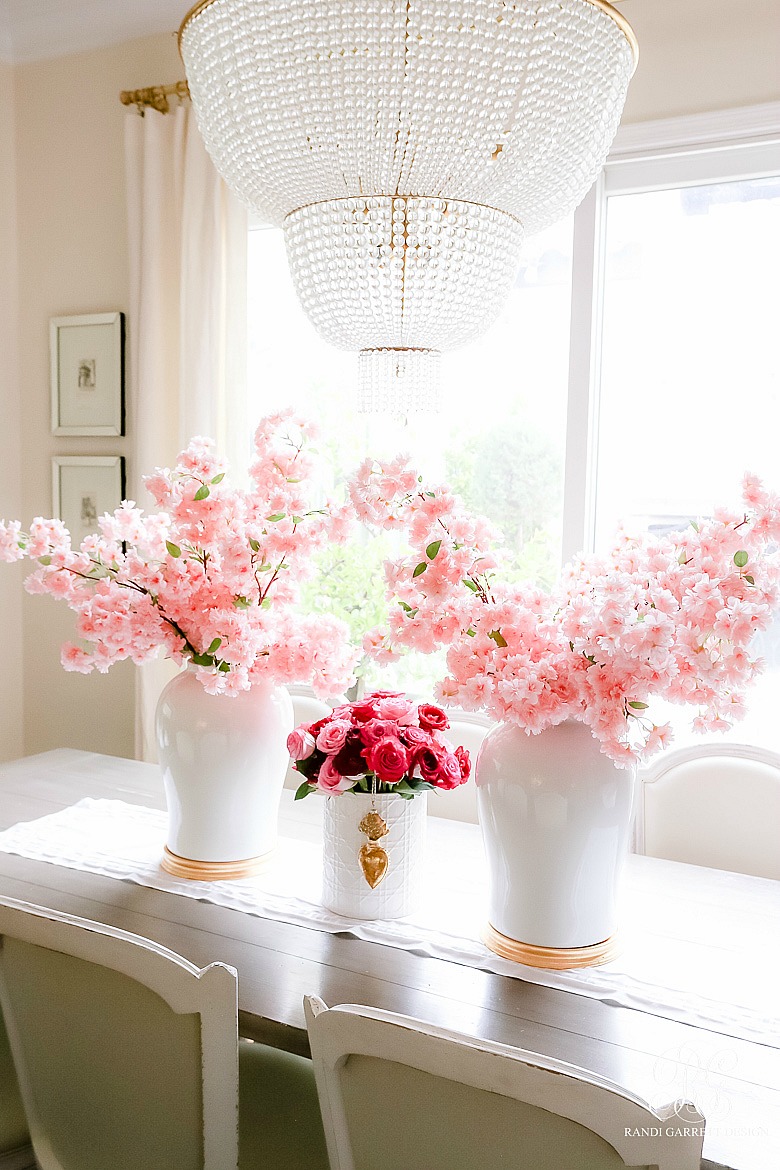 Simple Valentine's Day Faux Floral Arrangements - Randi Garrett Design