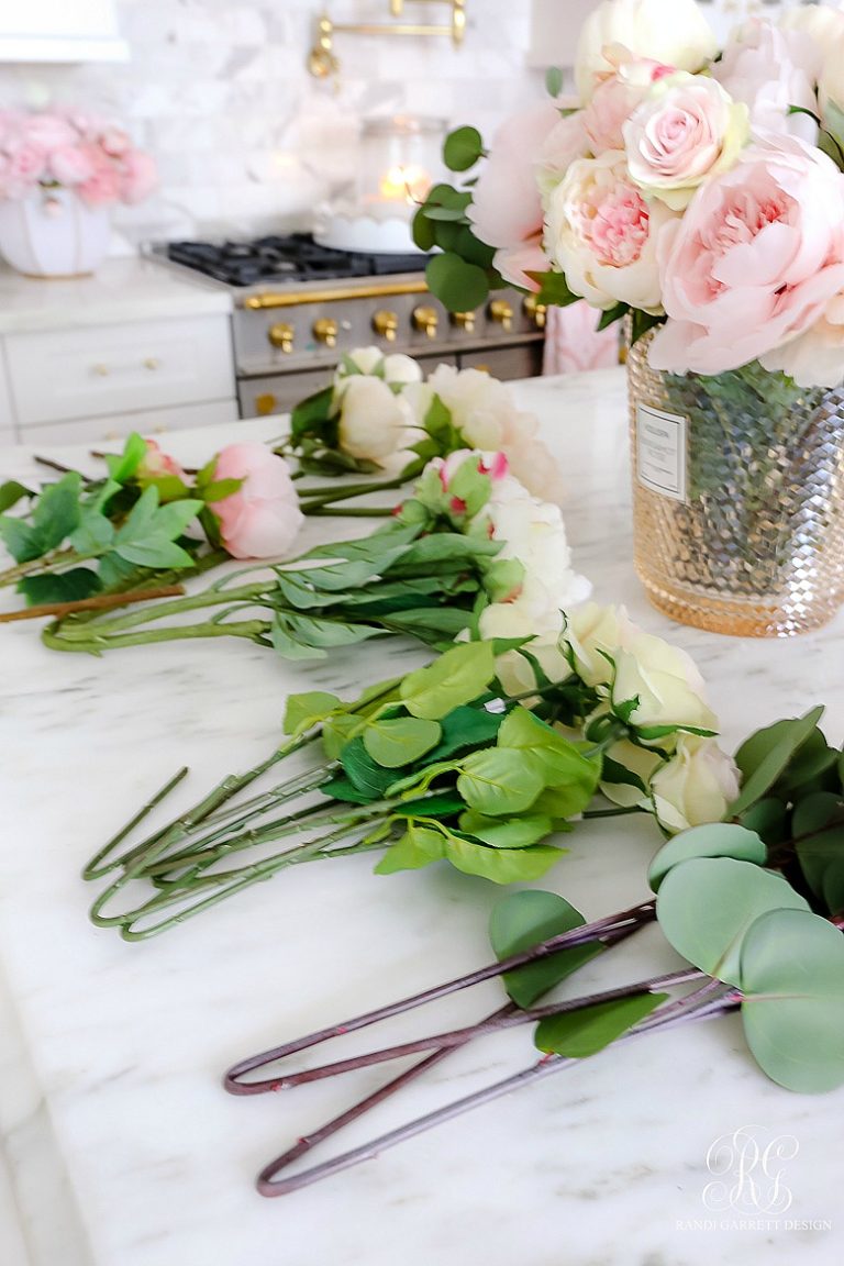 Simple Valentine's Day Faux Floral Arrangements Randi Garrett Design