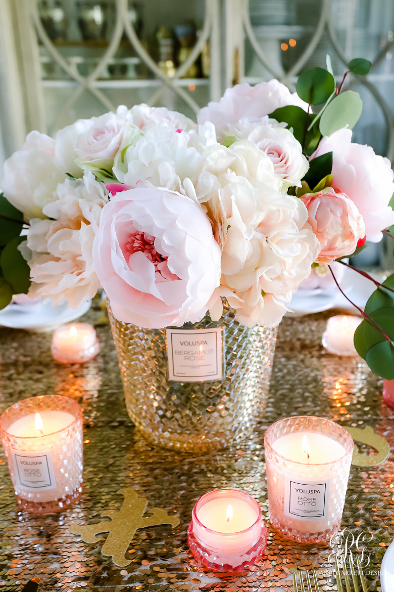 Pink Peony Valentine's Day Table