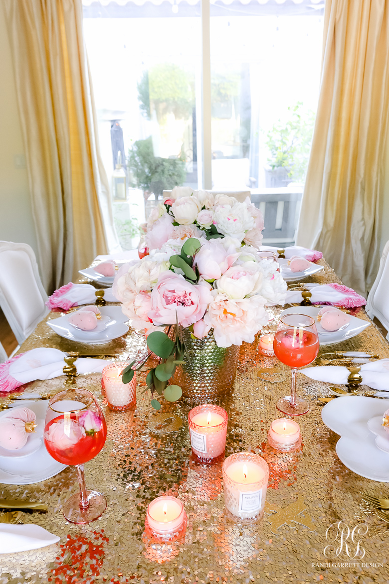 Pink Peony Valentine's Day Table