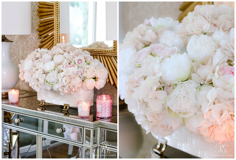 faux pink peony arrangment