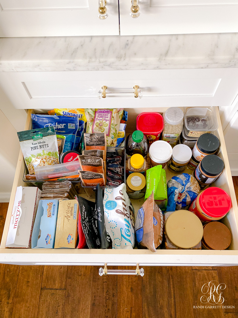 Kitchen and Pantry drawer Organization 