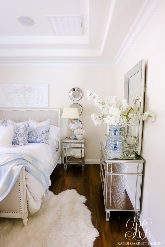 French Blue and White Spring Bedroom - Randi Garrett Design