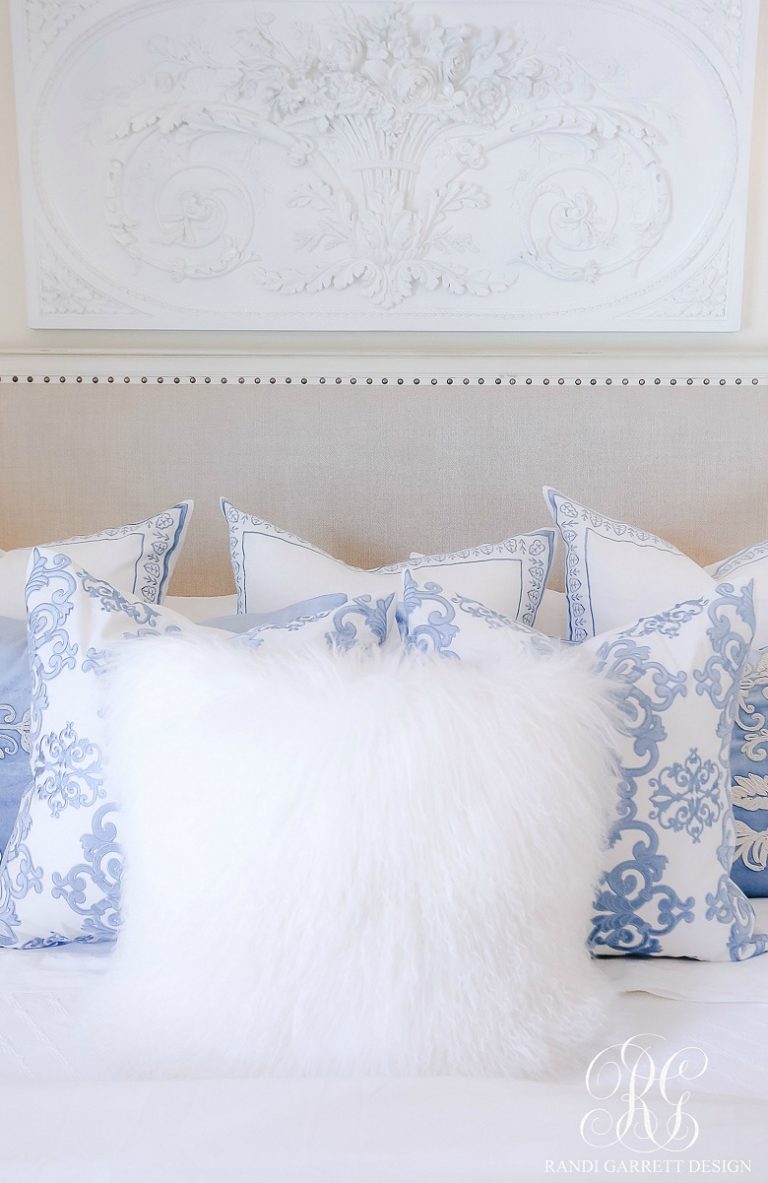 French Blue and White Spring Bedroom - Randi Garrett Design