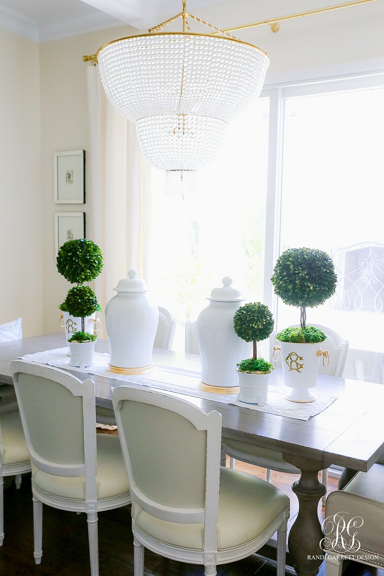 spring table preserved boxwood topiaries 