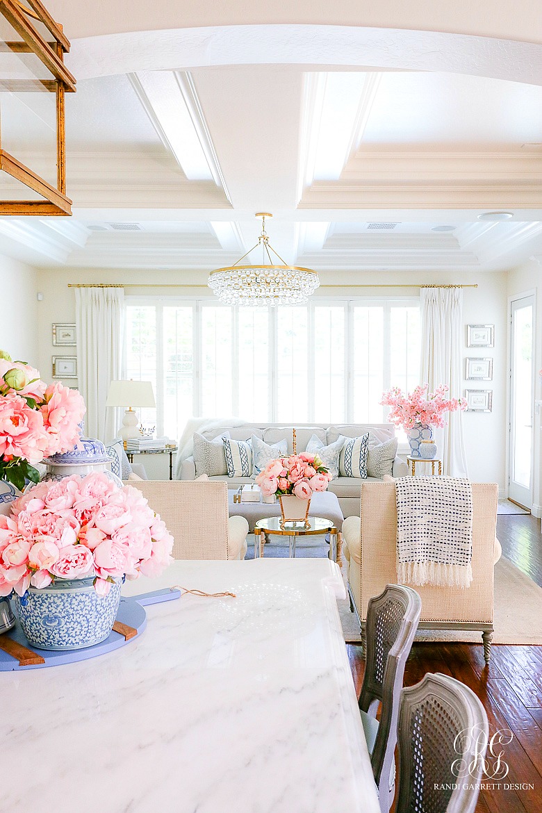 pink blue spring decor ideas