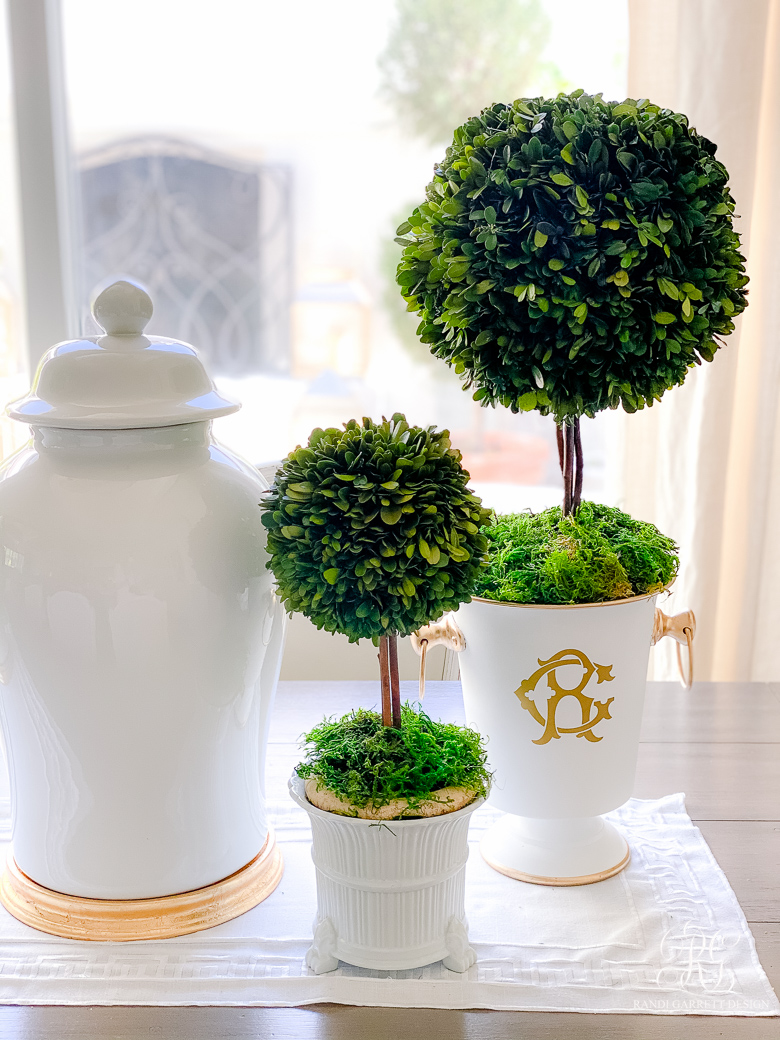 preserved boxwood topiaries 