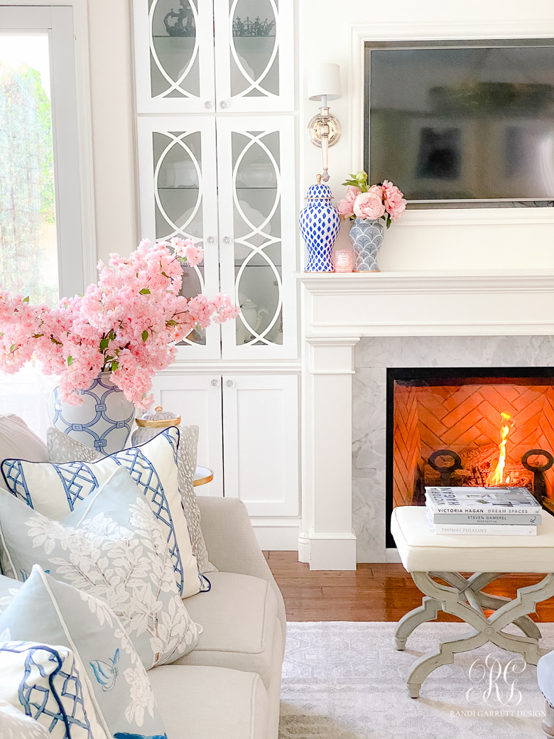 spring fireplace mantel