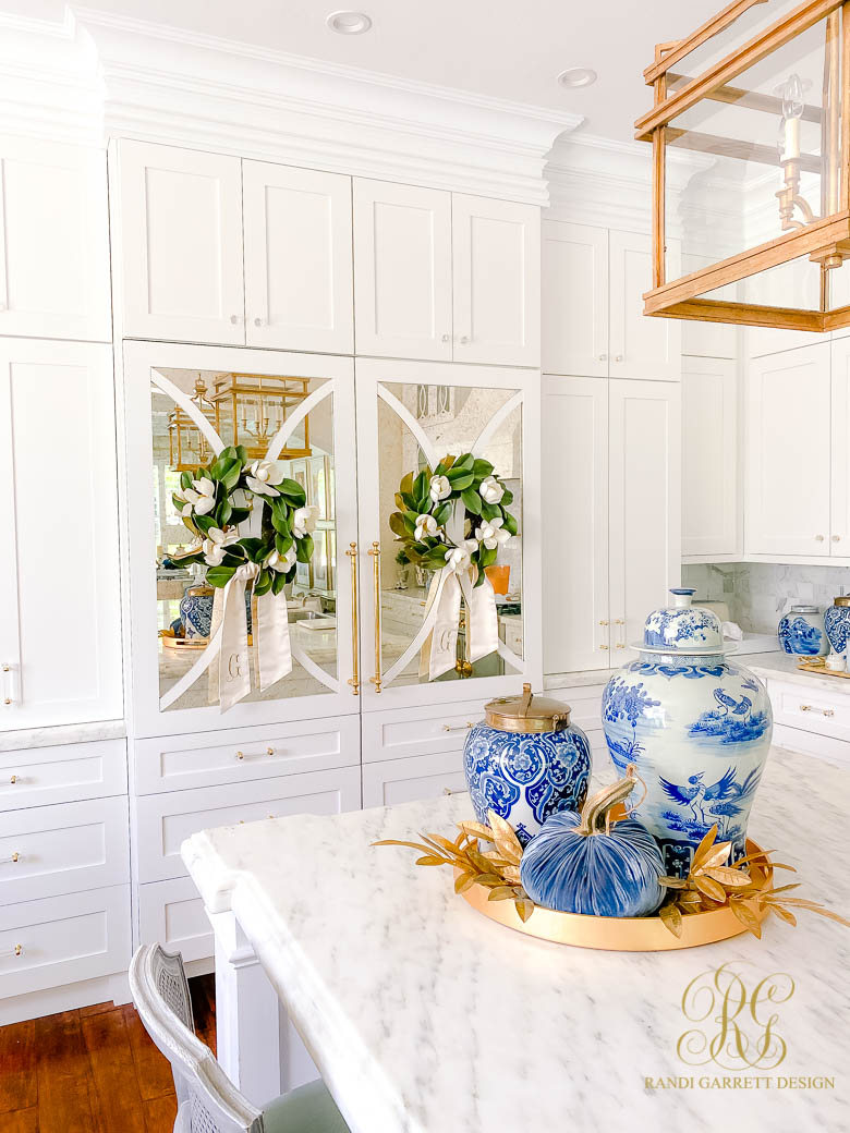 Blue and White Fall Kitchen Tour