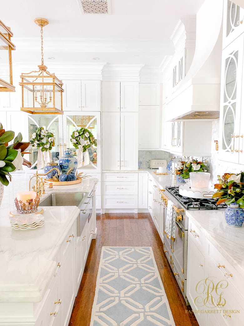 Blue and White Fall Kitchen Tour