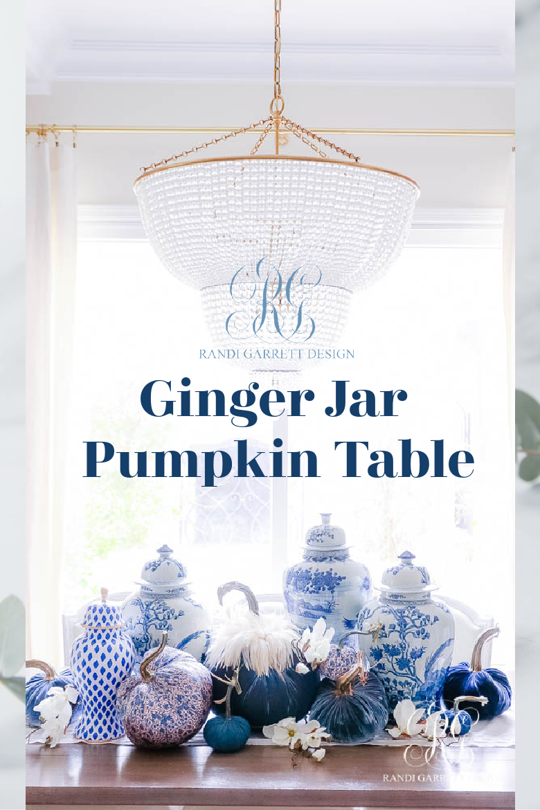 Ginger Jar and Pumpkin Fall Table