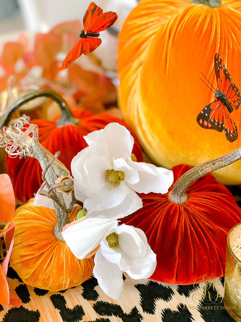 Orange Butterfly Fall Table