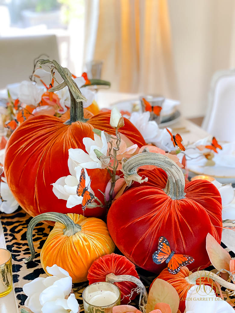 Orange Butterfly Fall Table