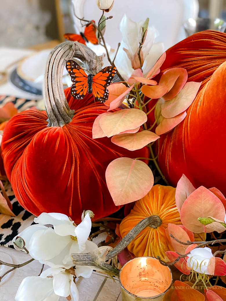 Orange Butterfly Fall Table