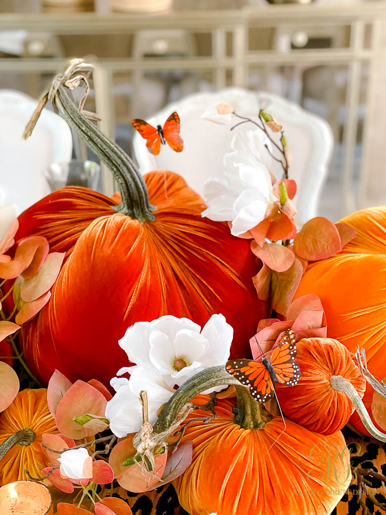 Orange Butterfly Fall Table