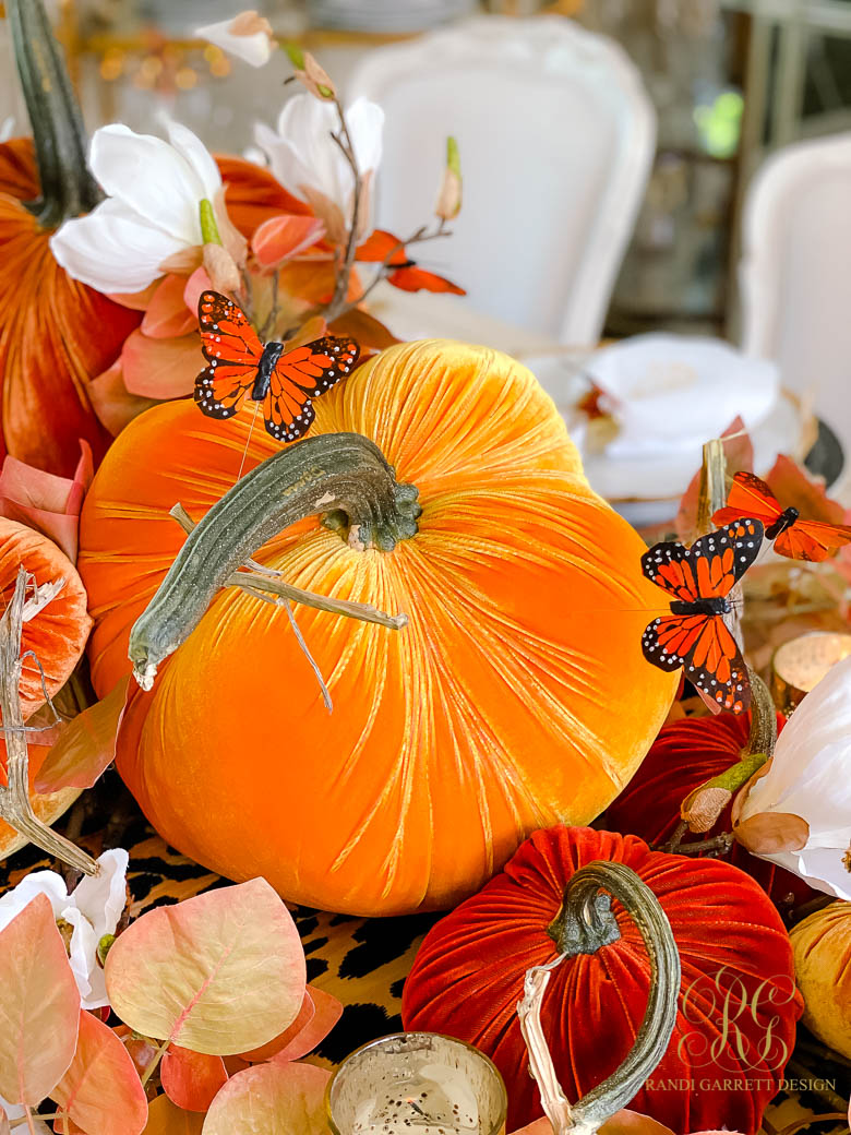 Orange Butterfly Fall Table