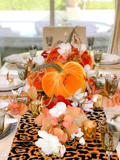 Orange Butterfly Fall Table - Randi Garrett Design