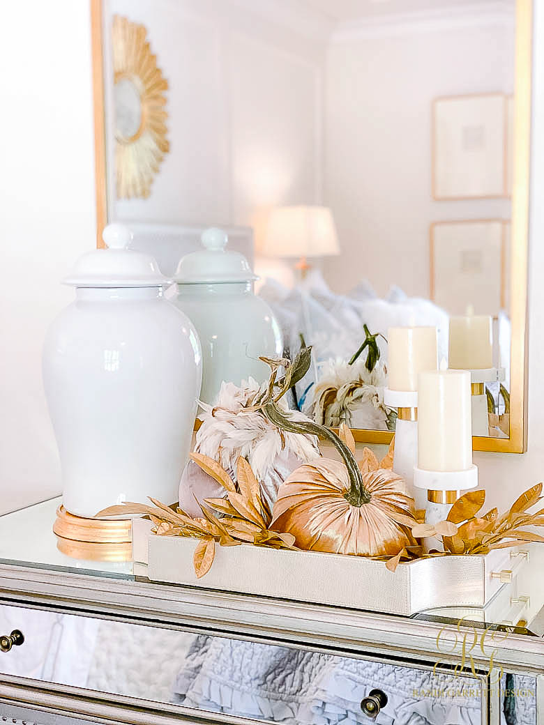 Glam Bedroom styled for Fall