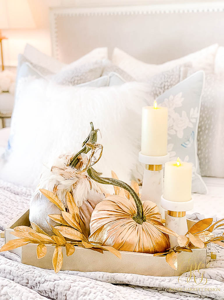 Glam Bedroom styled for Fall