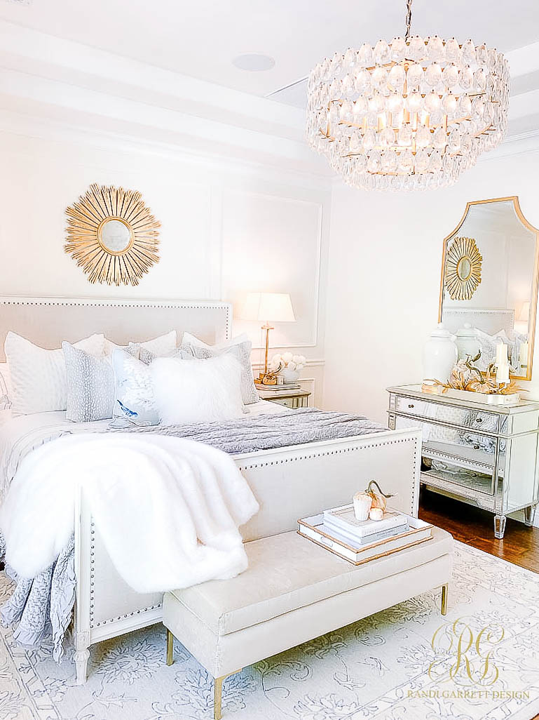 Glam Bedroom styled for Fall