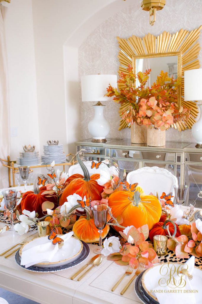 Orange Butterfly Fall Table - Randi Garrett Design