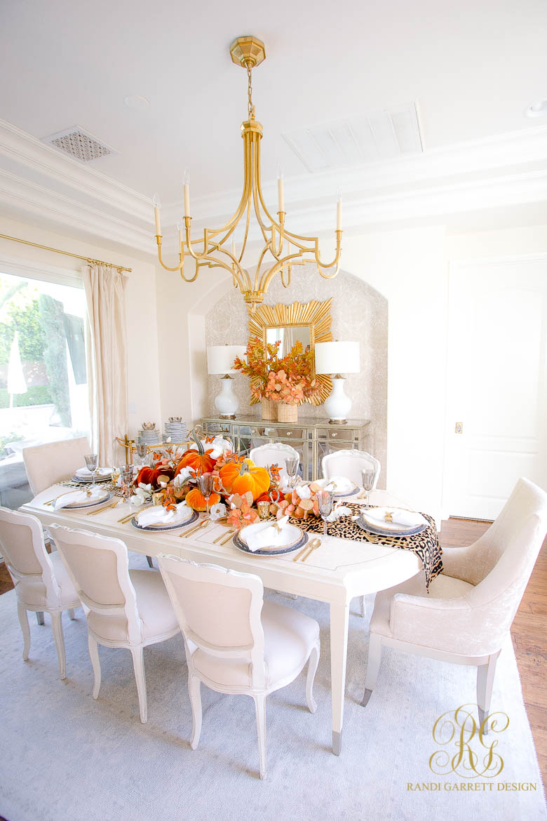 Orange Butterfly Fall Table