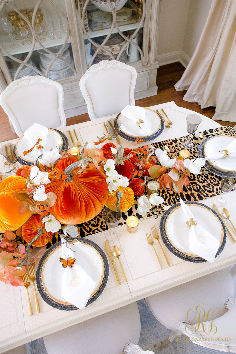 Orange Butterfly Fall Table