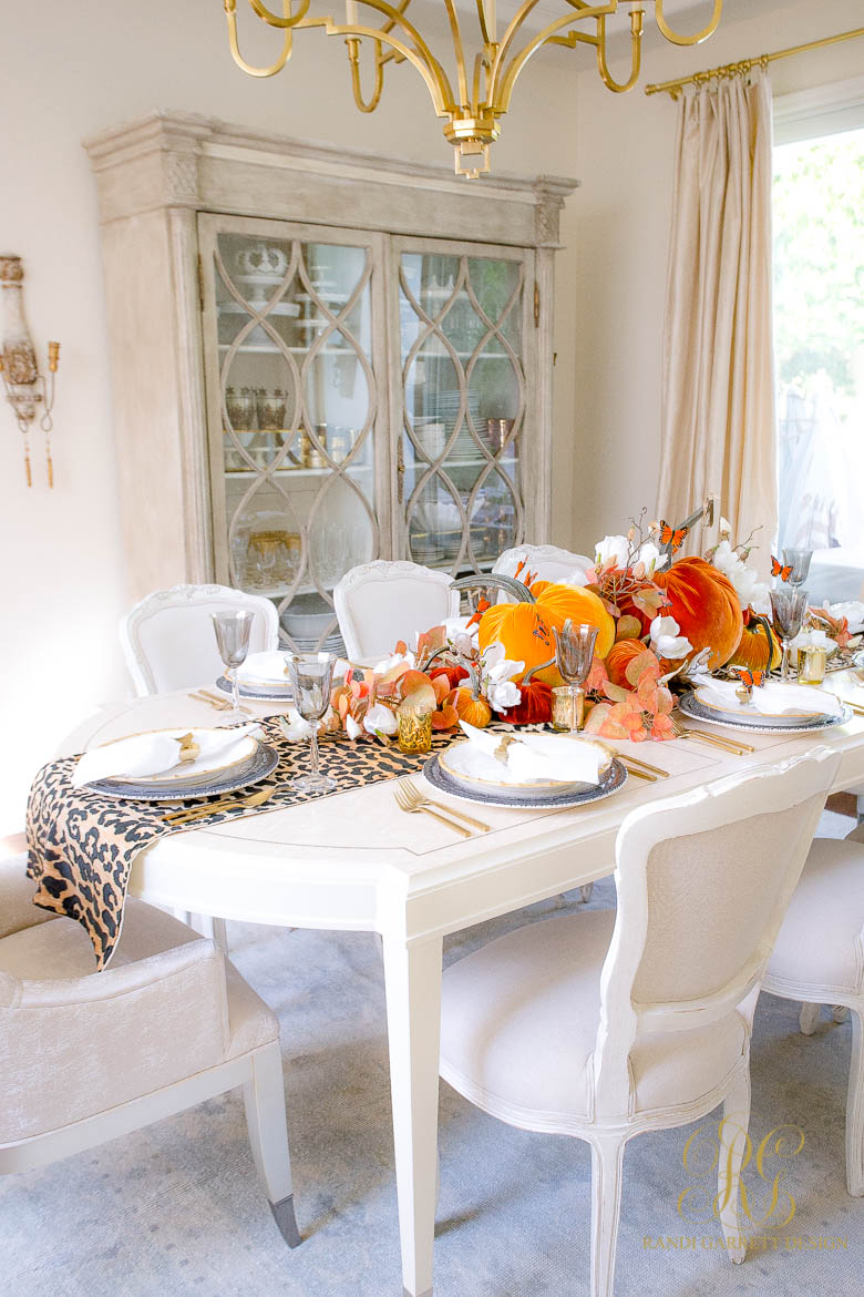 Orange Butterfly Fall Table