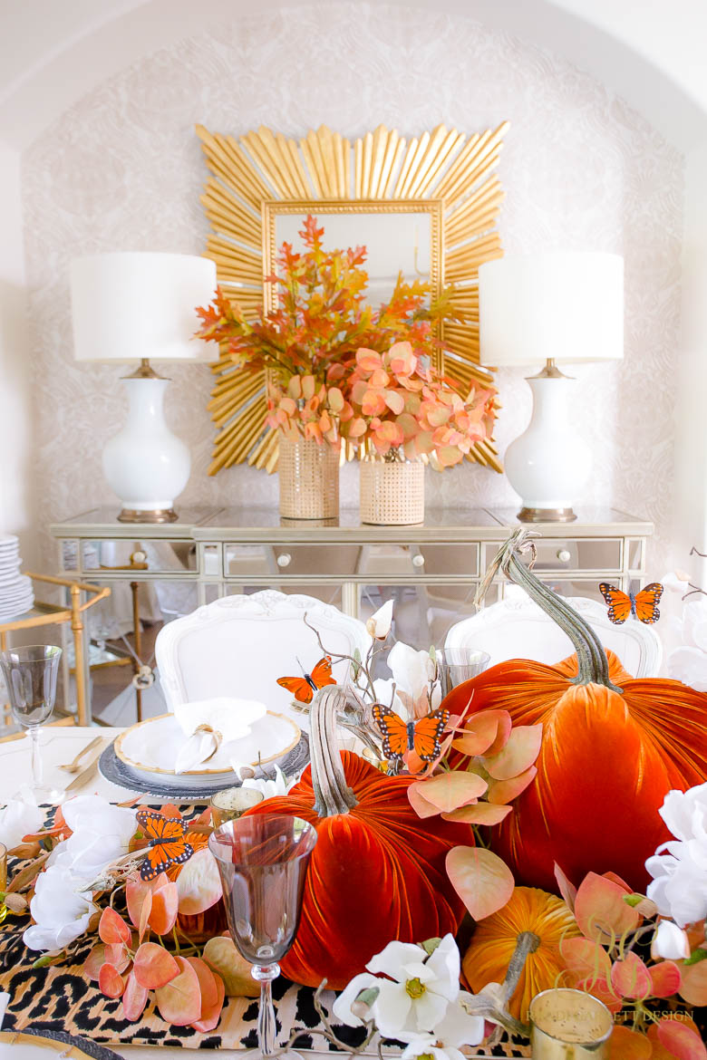 Orange Butterfly Fall Table