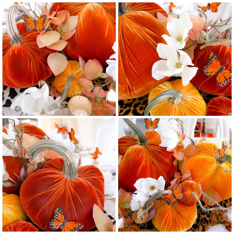 Orange Butterfly Fall Table