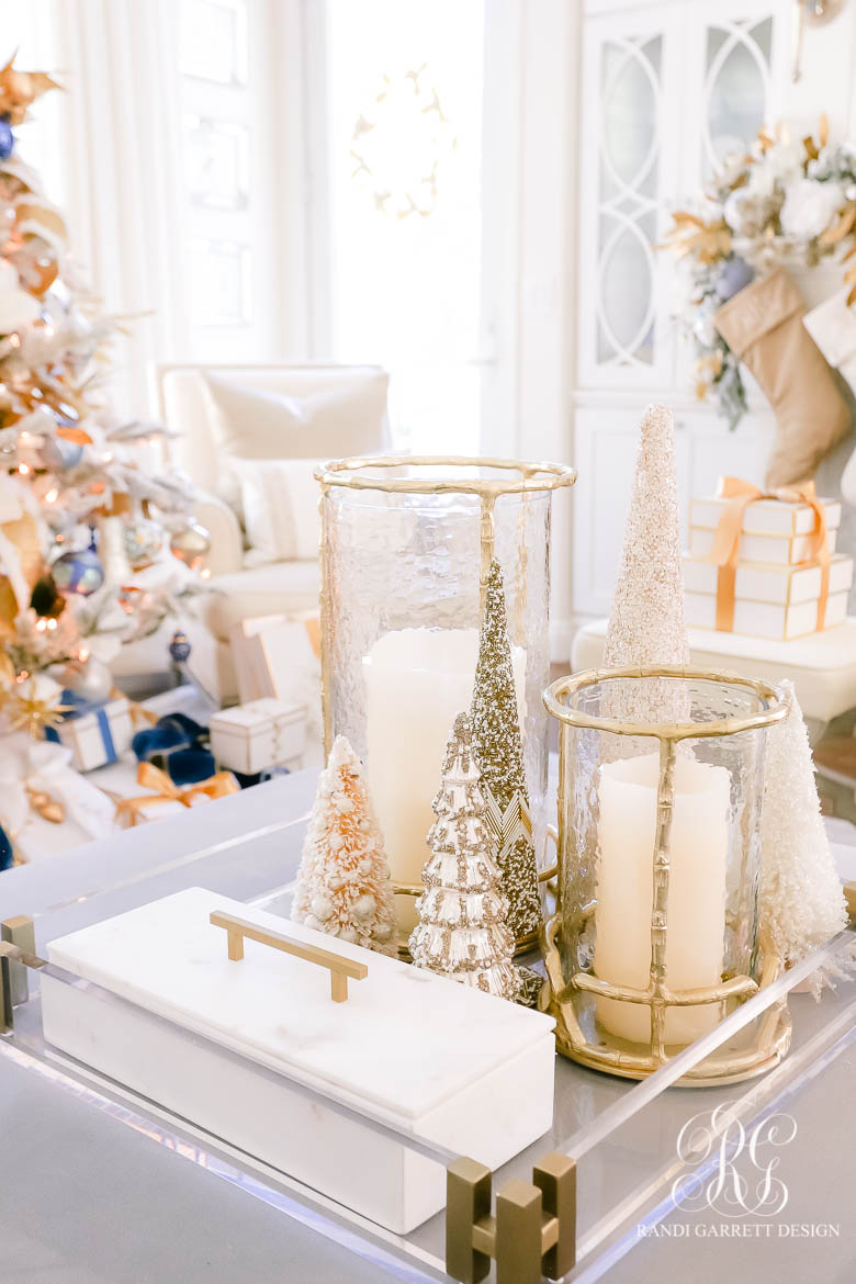 Blue White and Gold Christmas Home Tour