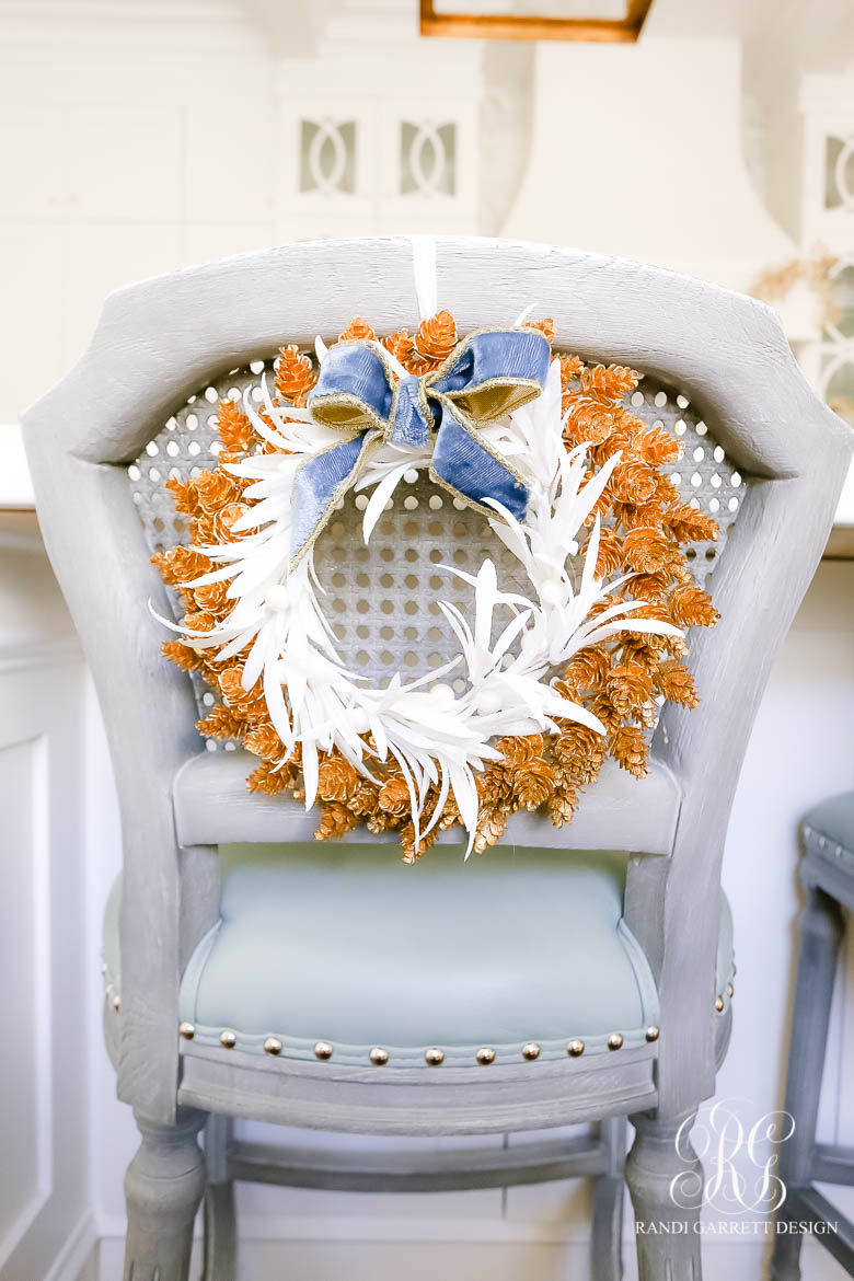 white gold Christmas wreath