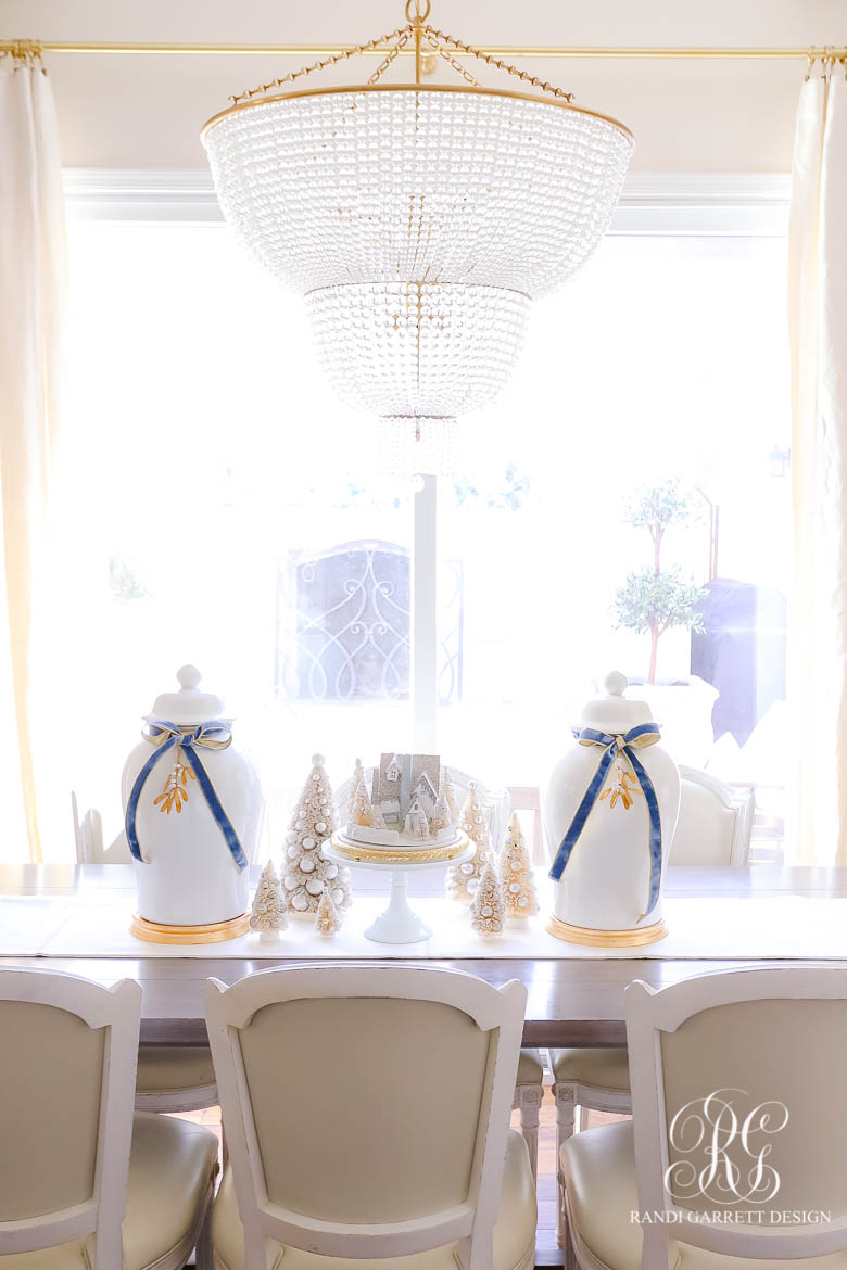 Blue White and Gold Christmas Home Tour