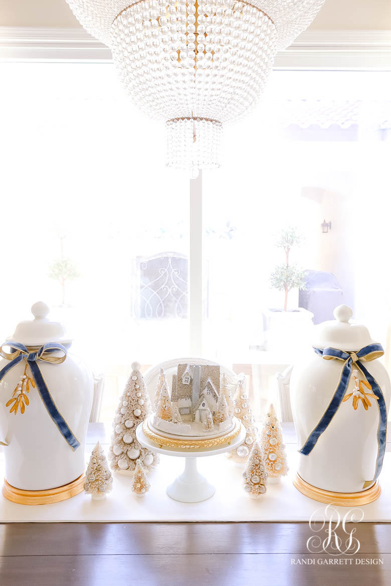 Blue White and Gold Christmas Home Tour