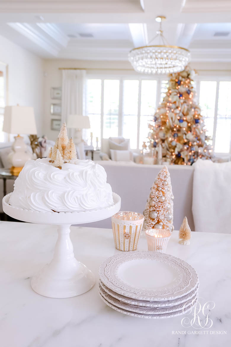 Blue White and Gold Christmas Home Tour