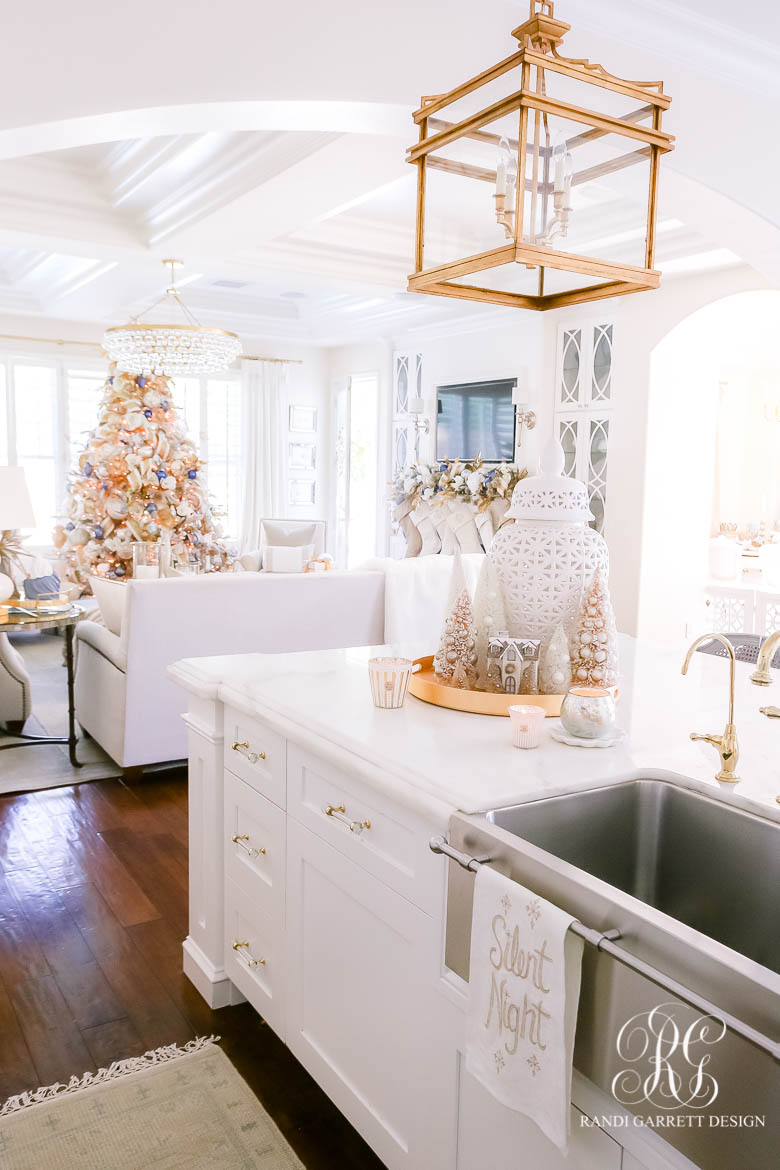 Blue White and Gold Christmas Home Tour