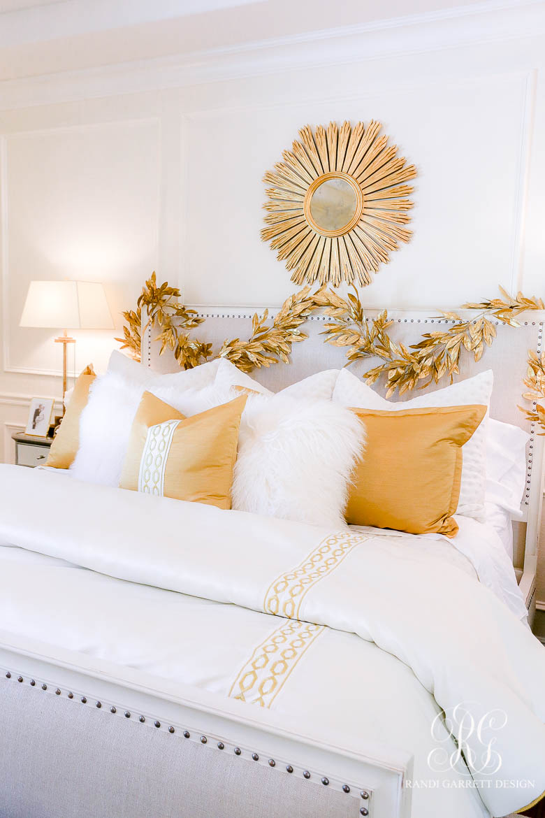 White + Gold Glam Christmas Bedroom