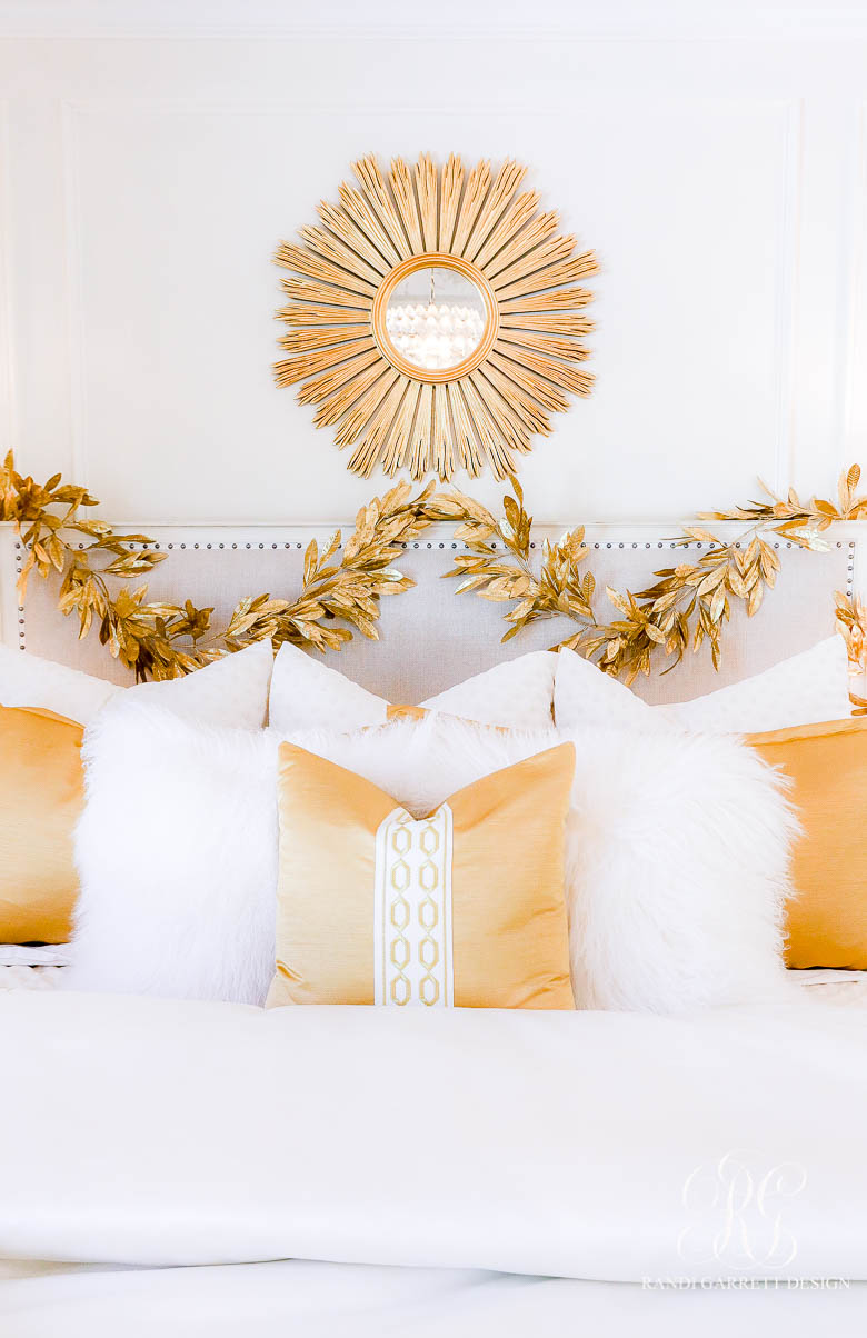 White + Gold Glam Christmas Bedroom