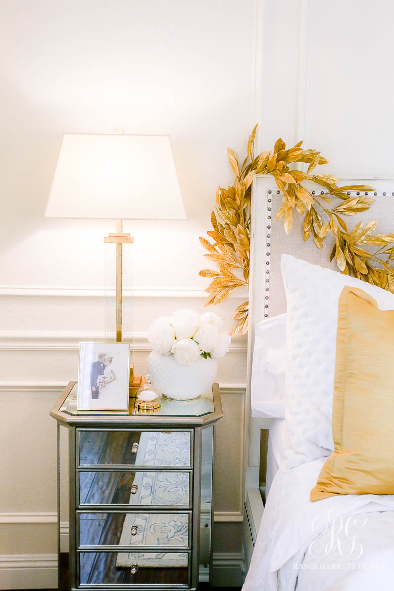 White + Gold Glam Christmas Bedroom