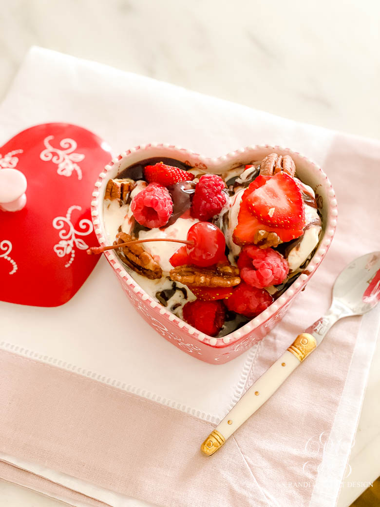 Valentine's Day Heart Brownie Sundae Recipe