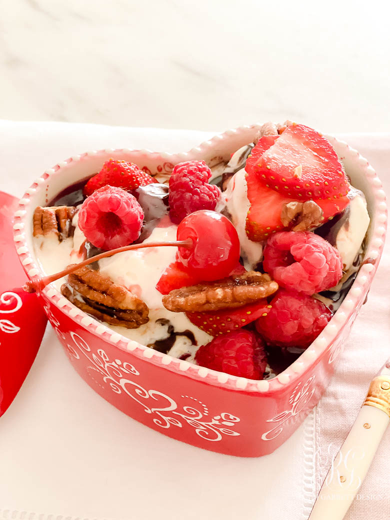 Valentine's Day Heart Brownie Sundae Recipe