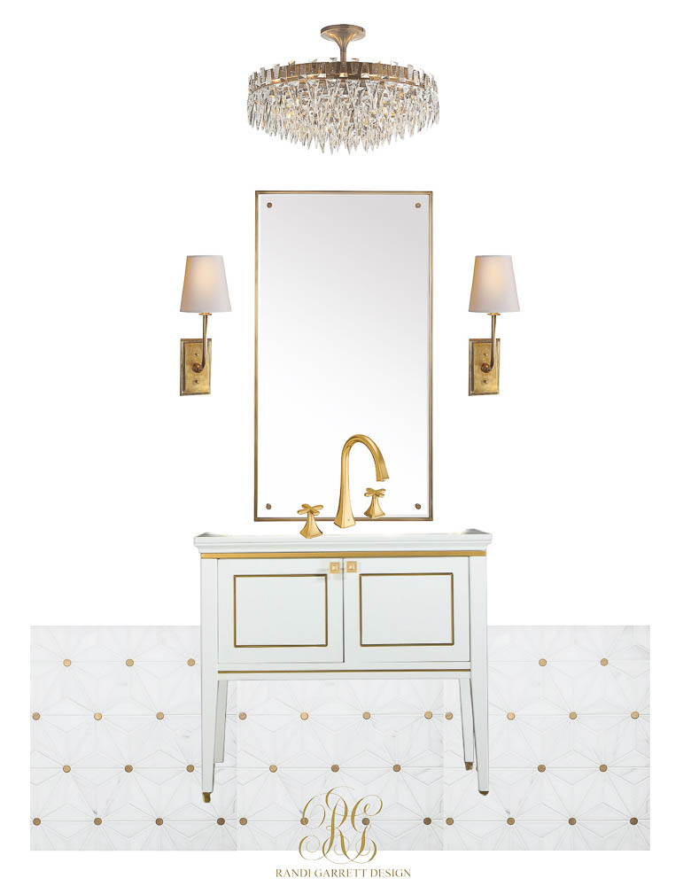 white gold bathroom