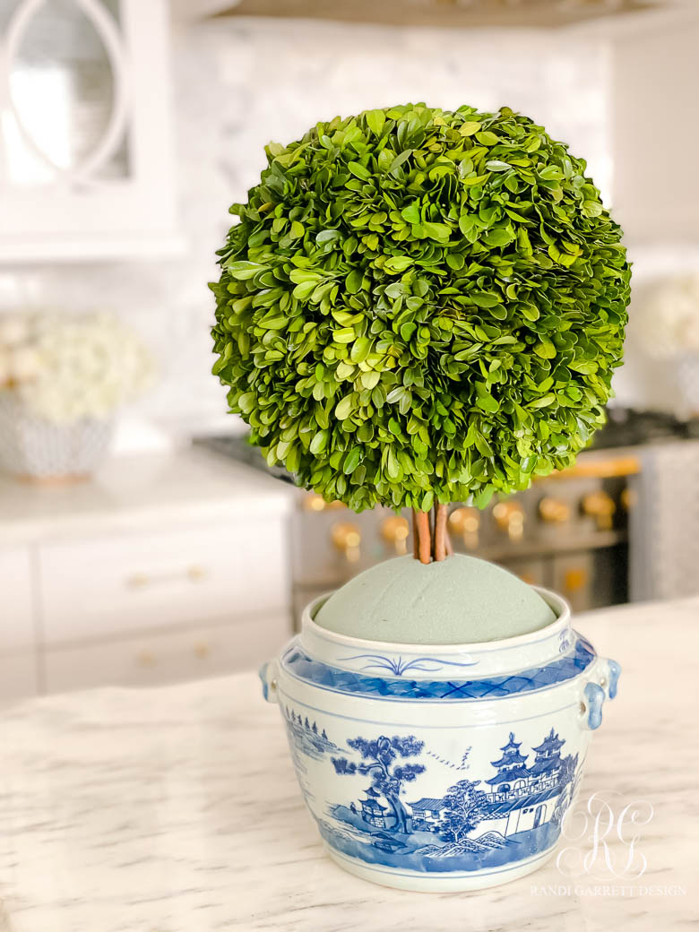 Preserved Boxwood Ginger Jar Topiary Tutorial