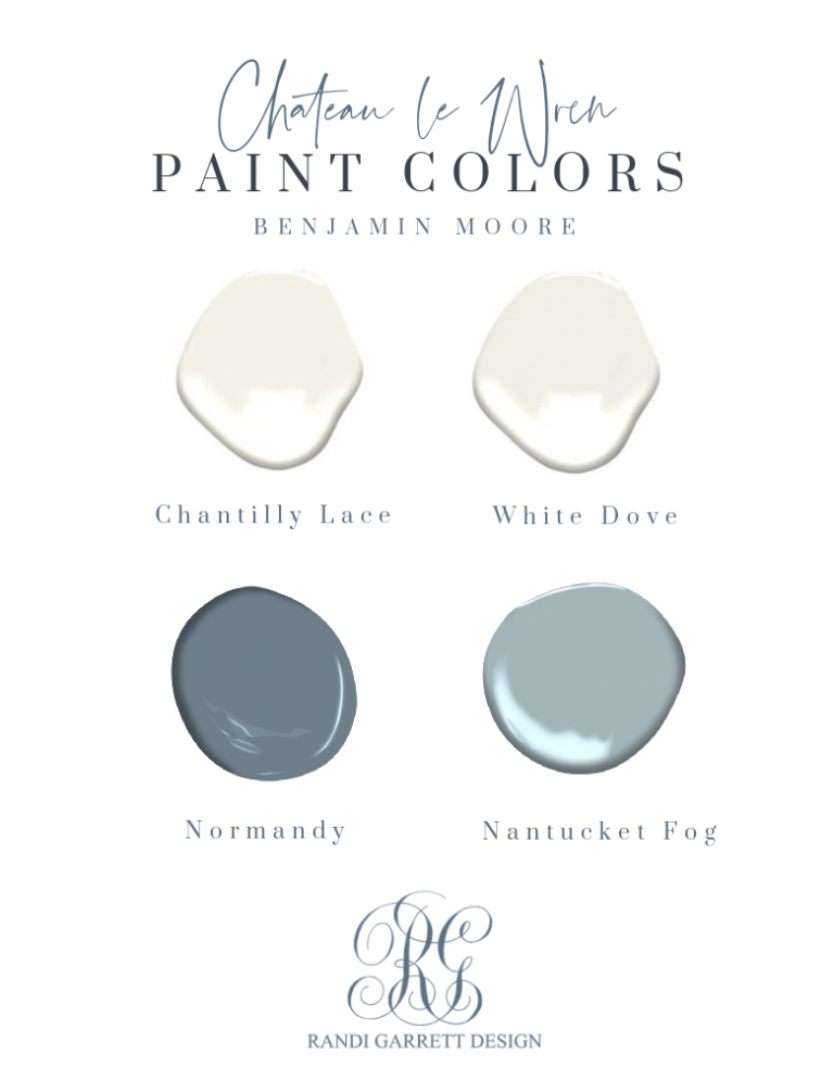 Chateau Le Wren Paint Colors - Randi Garrett Design