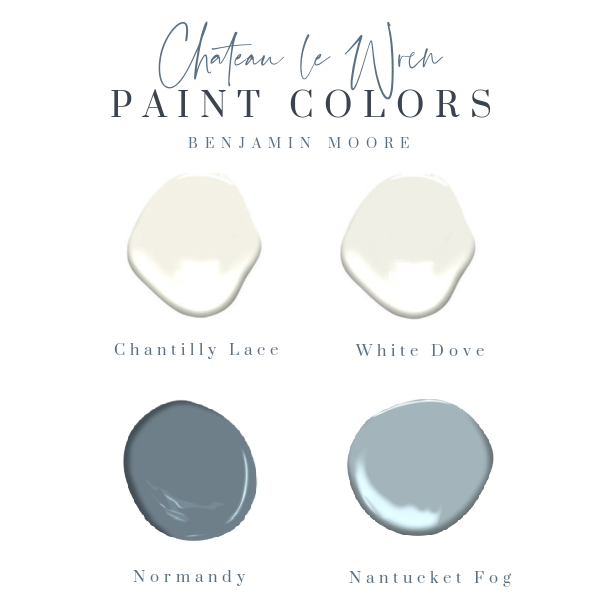 Chateau Le Wren Paint Colors - Randi Garrett Design