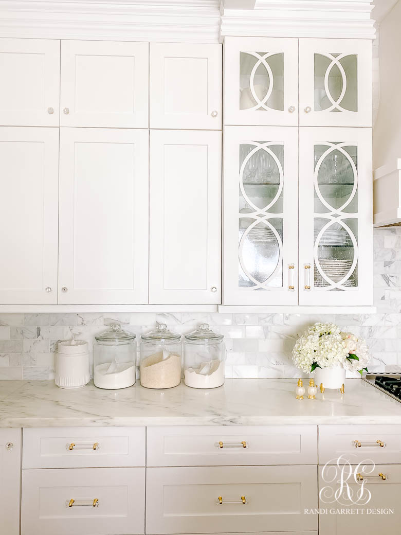 white kitchen cabinets mullion