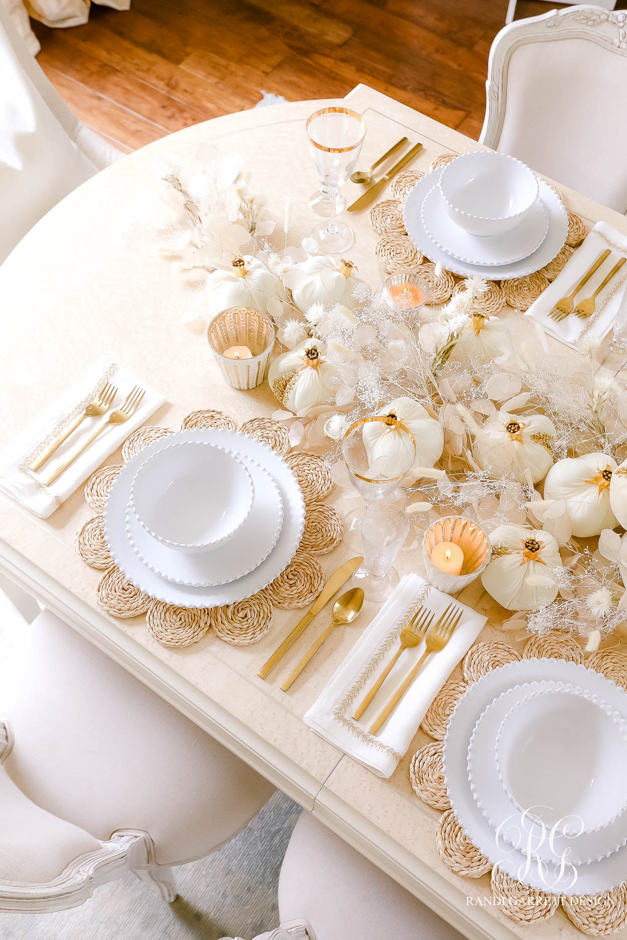 Magical White Pomegranate Thanksgiving Table